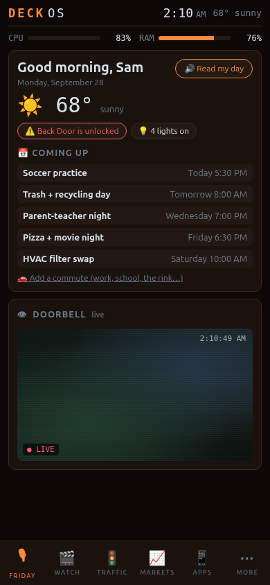 Deck OS on a phone